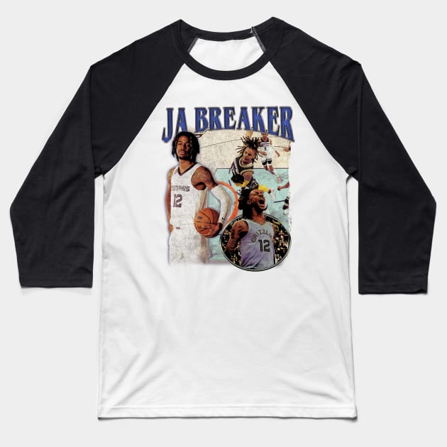 Ja Morant JA BREAKER Vintage Baseball T-Shirt by rattraptees